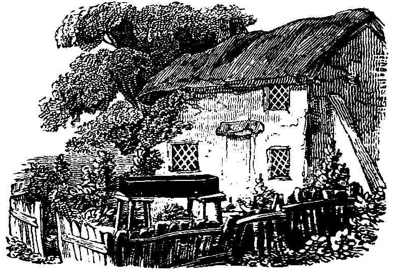 Cottage and coffin, Thomas Bewick
